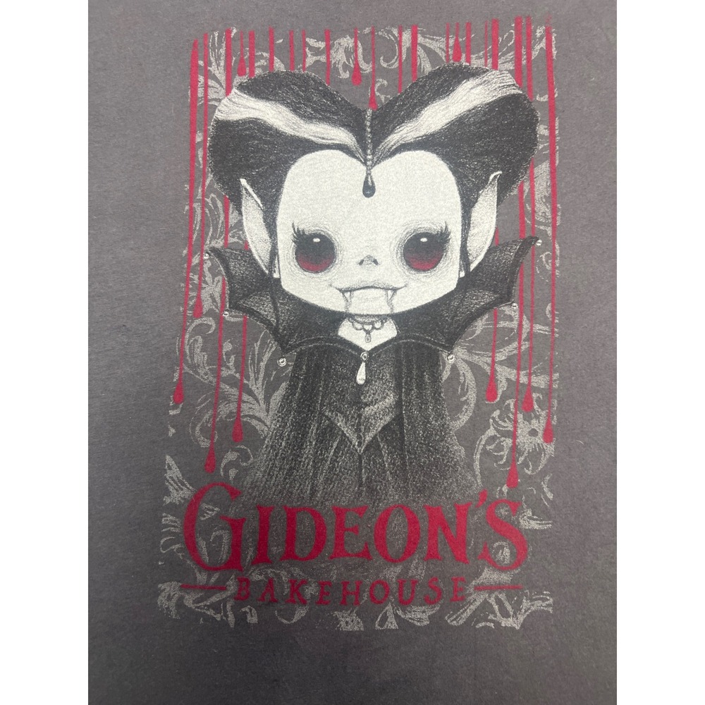 Gideons Bakehouse Vampire Graphic T-Shirt Mens XXL Gray Next Level Cotton Tee - Picture 2 of 6